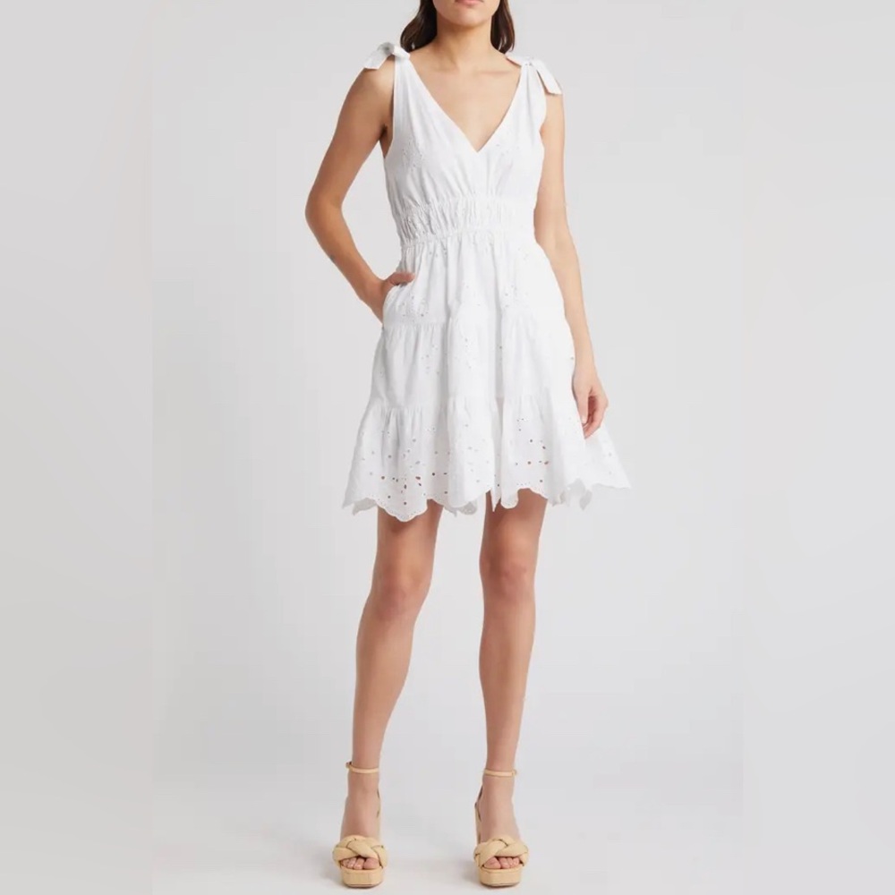 White mini dress
